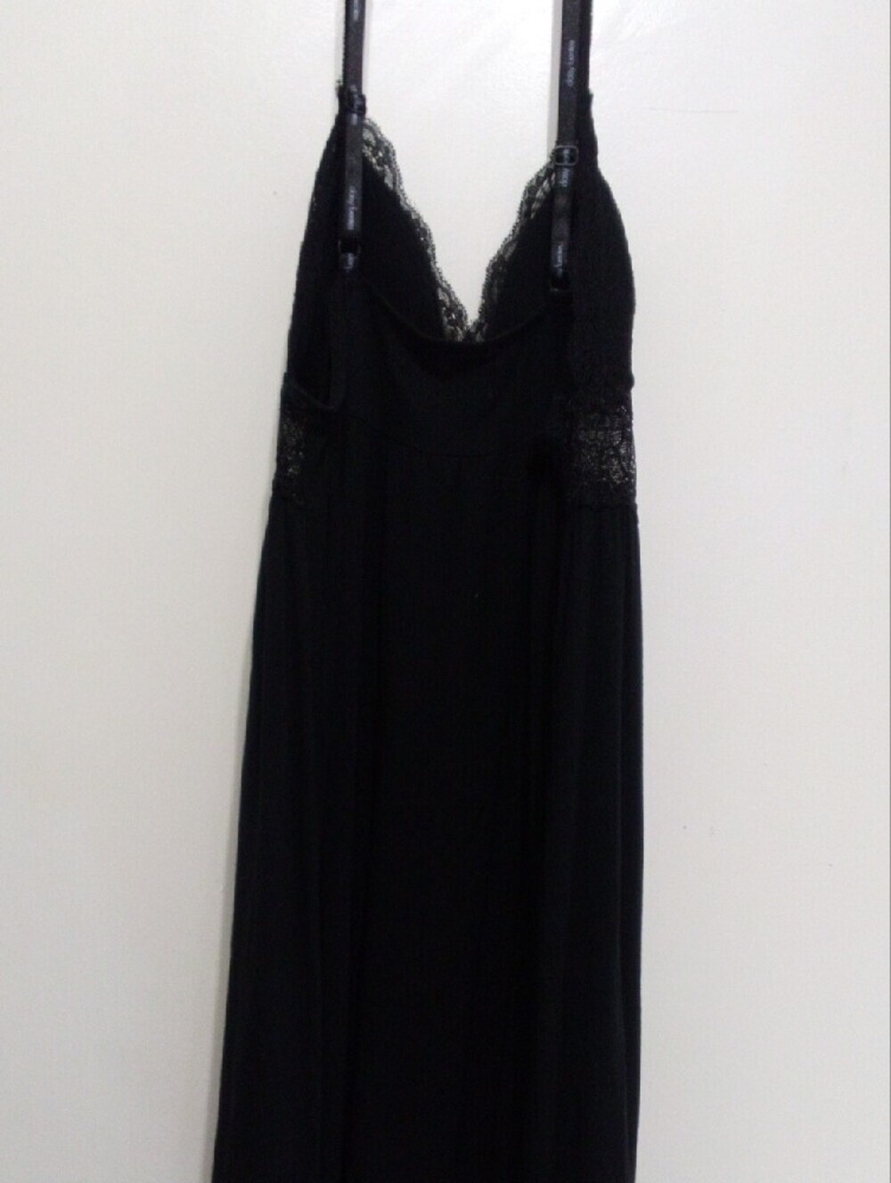 Daisy Fuentes Black Lace Trim Slip Nightgown - Picture 3 of 5